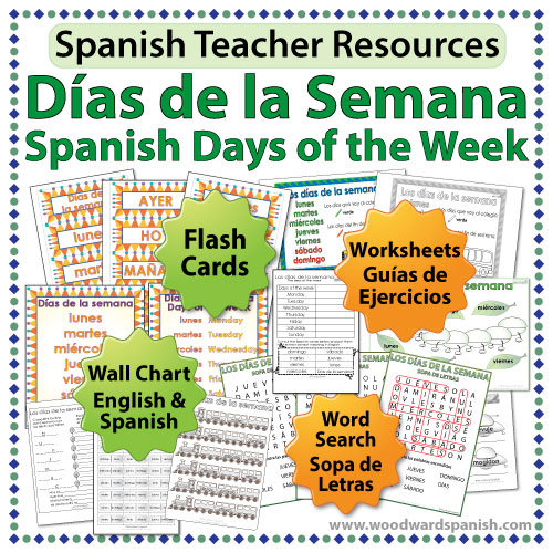 Days of the Week Word Mat in Spanish/English (Teacher-Made)