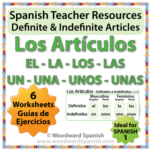 Spanish Articles Worksheets Definite And Indefinite Articles 