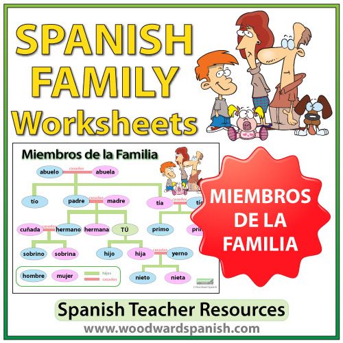 Spanish Family Tree Worksheets Woodward Spanish