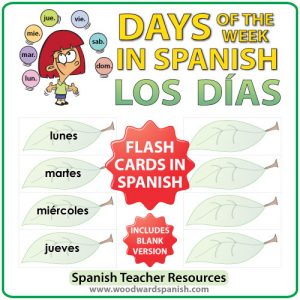 Days of Week in Spanish | Speech Bubbles Poster Set/Flash Cards