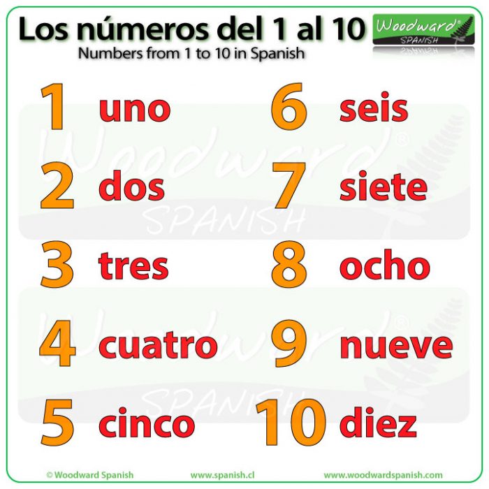numbers in spanish from 1 to 100