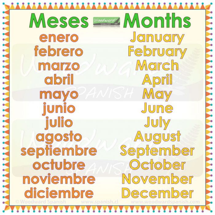 Meses Del Ano En Spanish Worksheet