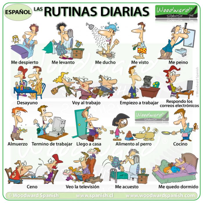 Rutinas Diarias en español - Daily Routines in Spanish